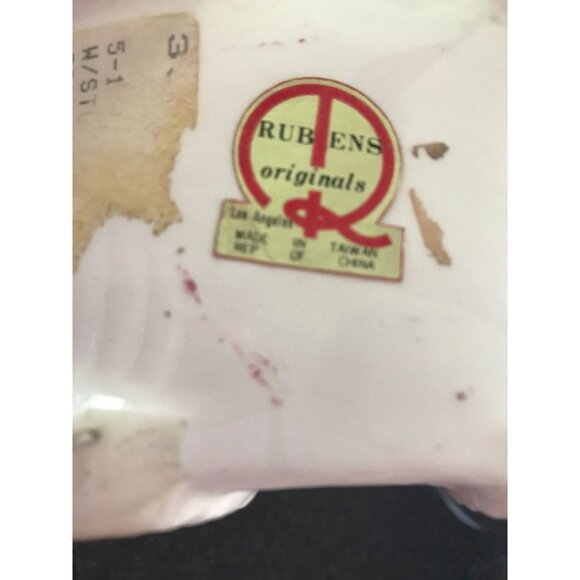 Vintage Rubens Originals Ceramic Baby Carriage Bassinette Stork Delivery 3358 - Picture 6 of 8